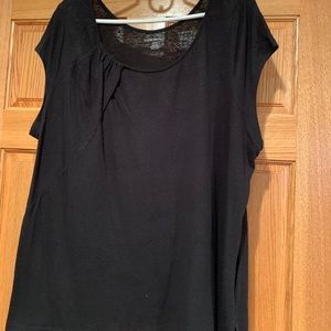 Black semi sheer top